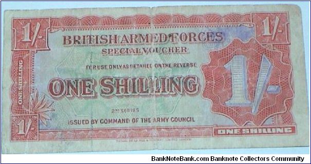 1 Shilling. British Armed Forces. 2nd Series. Banknote