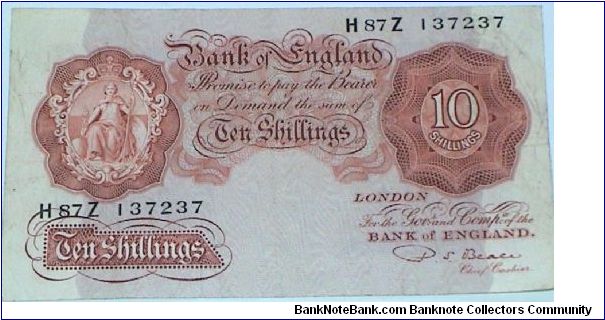 10 Shilling. Beale signature Banknote