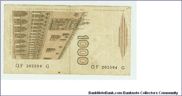 Banknote from Italy year 1982