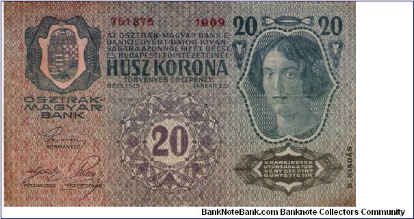 Banknote from Austria year 1913