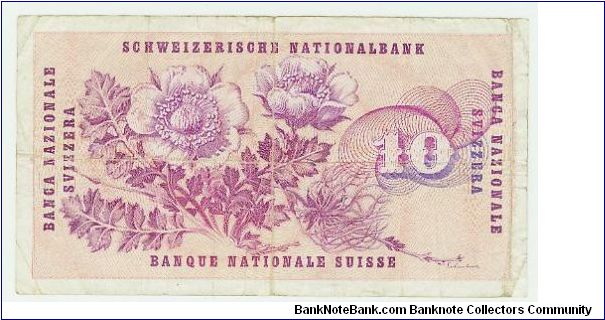 Banknote from Switzerland year 1972