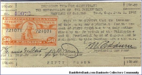 Banknote from Philippines year 1942