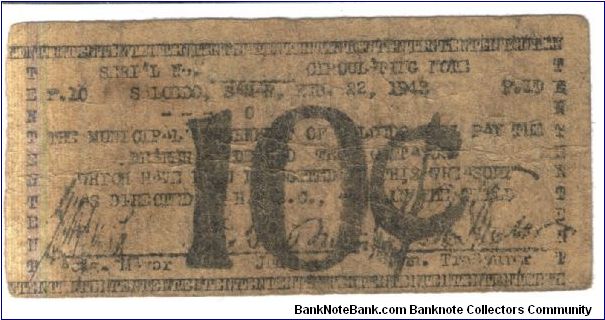 SMR-772, 1942 10 Cent Samar War note. Banknote