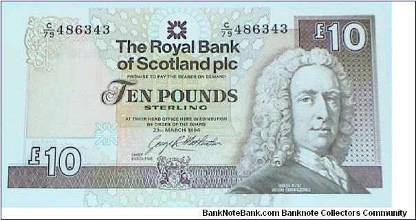 Royal Bank of Scotland. Glamis Castle Banknote