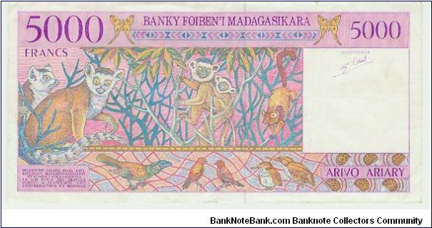 Banknote from Madagascar year 1985