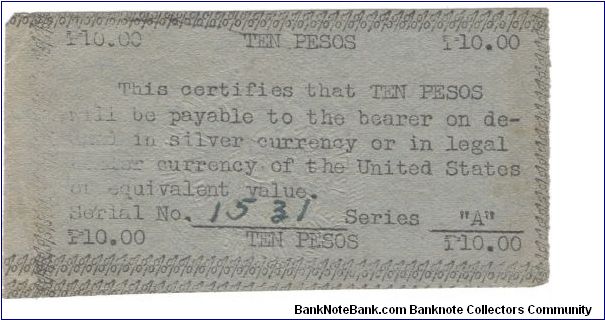 Banknote from Philippines year 1943