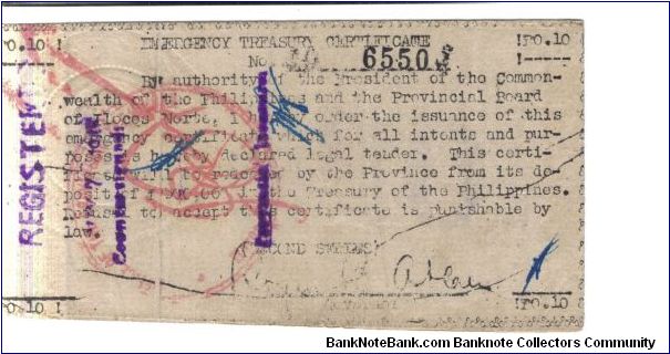 Banknote from Philippines year 1941