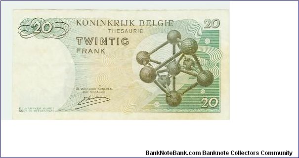 Banknote from Belgium year 1964