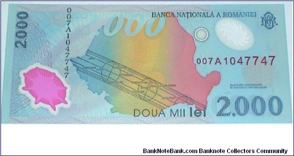 Banknote from Romania year 1999