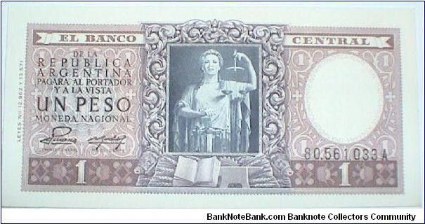 1 Peso. Commemorative for the declaration of Economic independence. Banknote