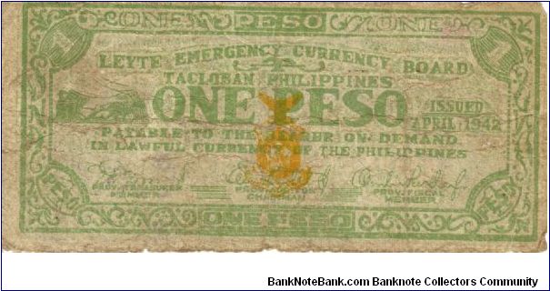 S-394 Rare Tacloban Emergency Currency. Banknote