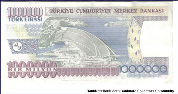 Banknote from Turkey year 2002