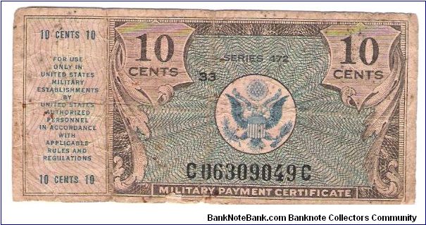 series 472 Us Military Payment Script Banknote