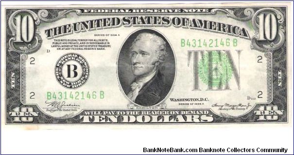 1934A federal reserve Note Banknote