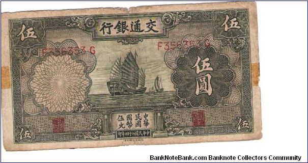 Bank of Communications China Banknote