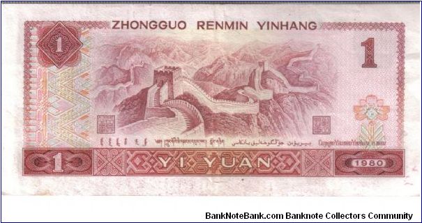 Banknote from China year 1980