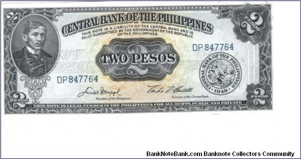 PI-134d English Series 2 Peso note. Banknote