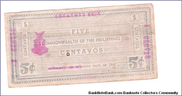 Banknote from Philippines year 1942