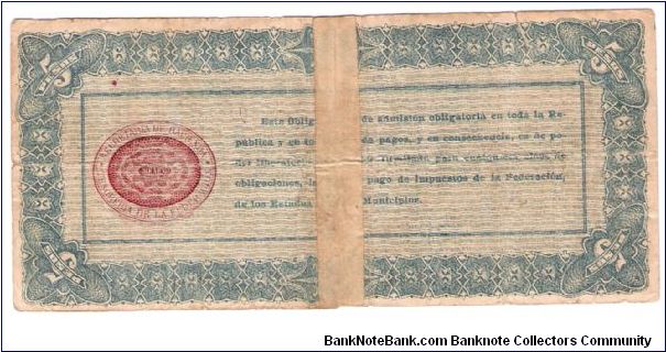 Banknote from Mexico year 1914