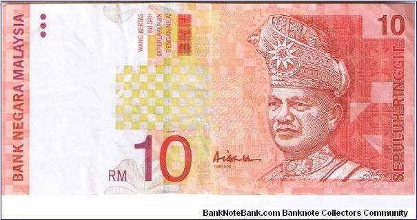 Malaysia 10 ringgit. Issued in 1999. Banknote