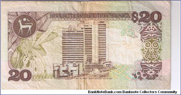 Banknote from Malaysia year 1986