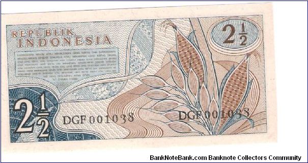 Banknote from Indonesia year 1961