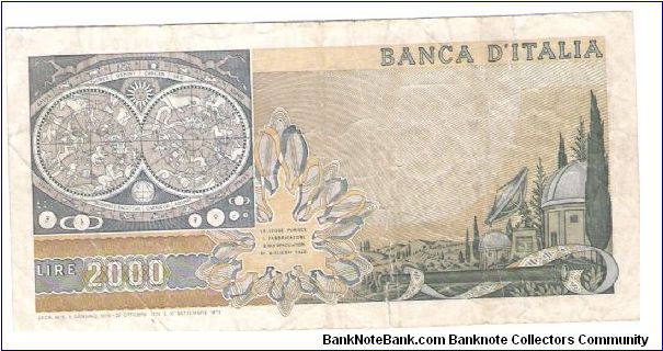 Banknote from Italy year 1973