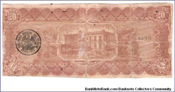 Banknote from Mexico year 1914