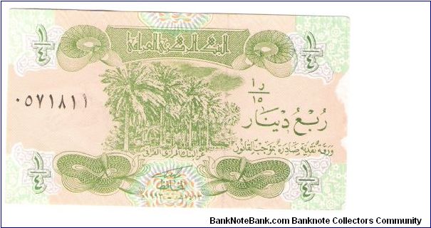 1/4 dinar old Iraq





For trade or sale Banknote
