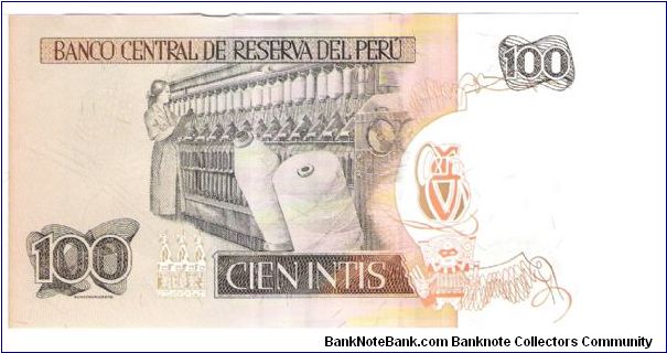Banknote from Peru year 1987