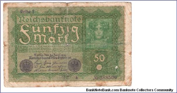 REichbanknoten Imperial bank notes #66 Banknote