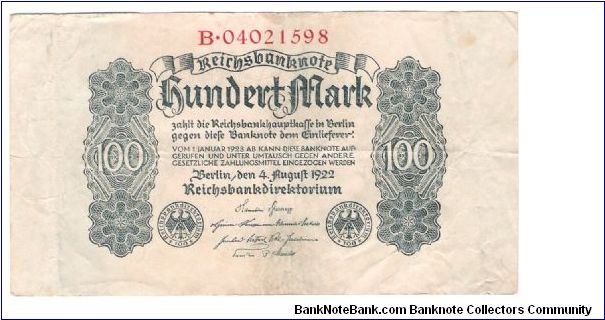 Weimar republic Banknote