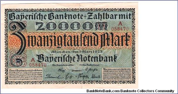 It is German but issued by a Bavarian Bank


Thanks for the info chrisild Banknote