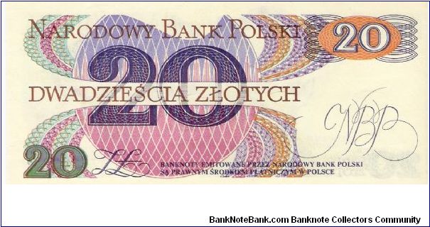 Banknote from Poland year 1982