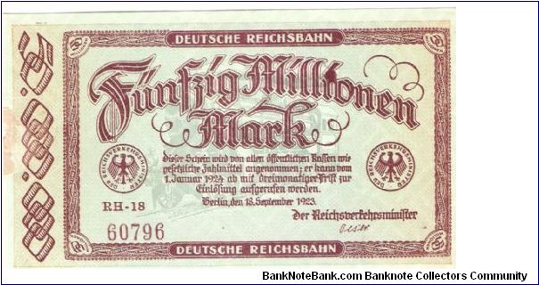 german Reich Bond for the railroad



Not currency sciptology the Art of finance Banknote