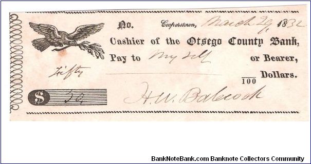 old check usa Banknote