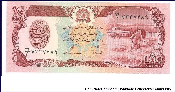 100 Afghanis

P58 Banknote