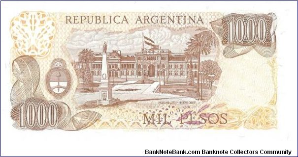 Banknote from Argentina year 1976