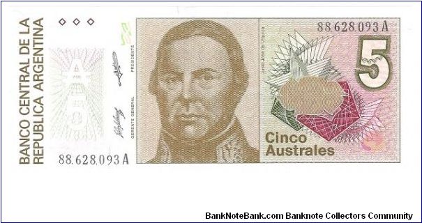 5 Australes

P324B Banknote
