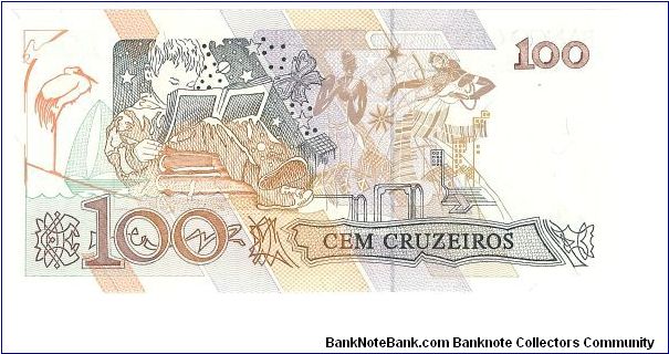 Banknote from Brazil year 1989