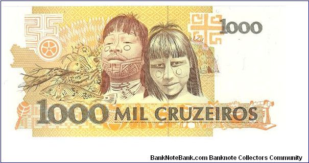 Banknote from Brazil year 1990