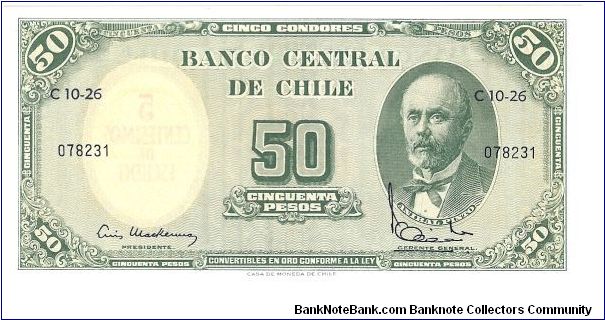 5 Centesimos on 50 Pesos

P126B Banknote