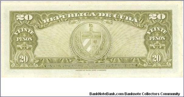 Banknote from Cuba year 1960