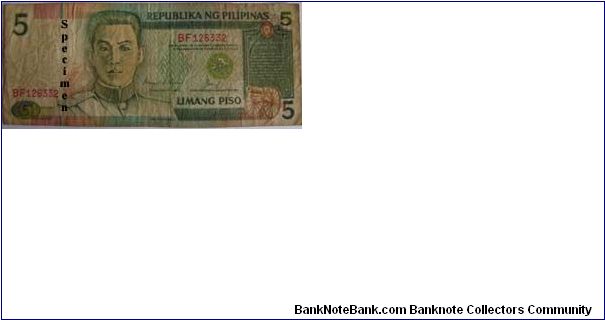 5 Piso...Portrait of Emilo Aguinaldo Banknote