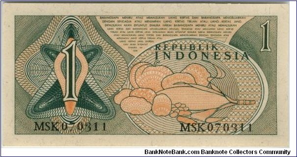 Banknote from Indonesia year 1961