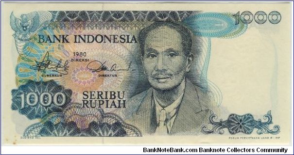 Indonesia 1980 Rp1000 Banknote