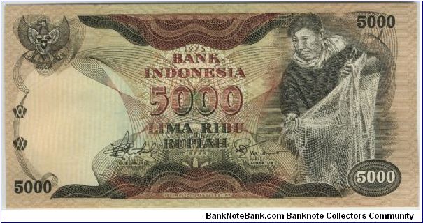 Indonesia 1975 Rp5000 Banknote