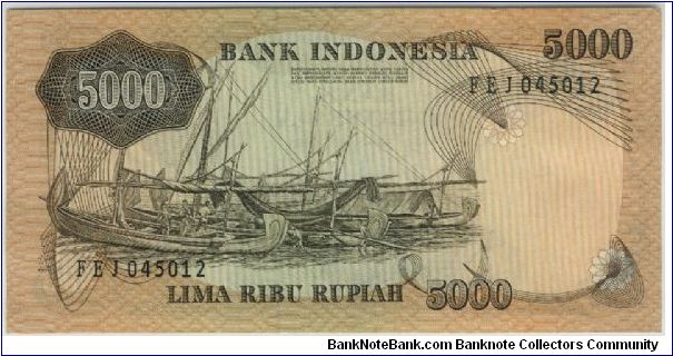 Banknote from Indonesia year 1975