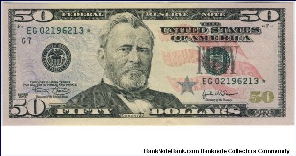 US 2004 Chicago $50 *Star Note* Banknote