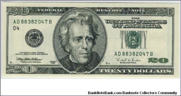 US 1996 Cleveland $20 Banknote